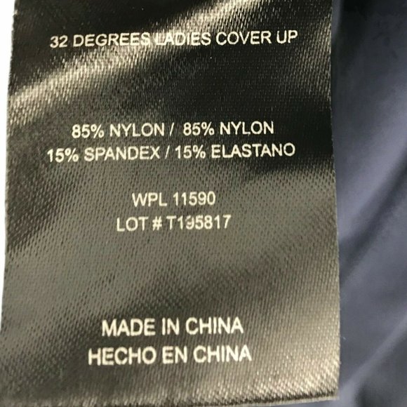 32 Degrees Cool Women's Cool Beach Cover Up Blue - Picture 8 of 8